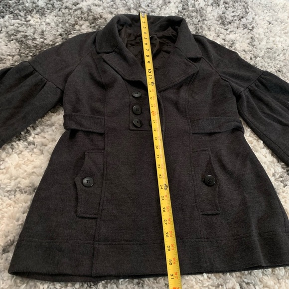 INC International Concepts Women’s Dark Gray Pea Coat Jacket Size Large - Picture 8 of 17